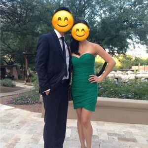 BCBG MAXAZRIA strapless green dress size 6